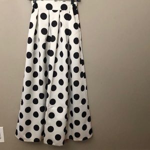 Polka dot maxi skirt